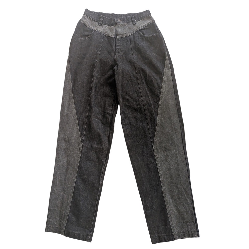 VTG Cap Ferrat 2-Tone‎ High Waisted Western Paneled Tapered Jeans 90's Y2K 26x28